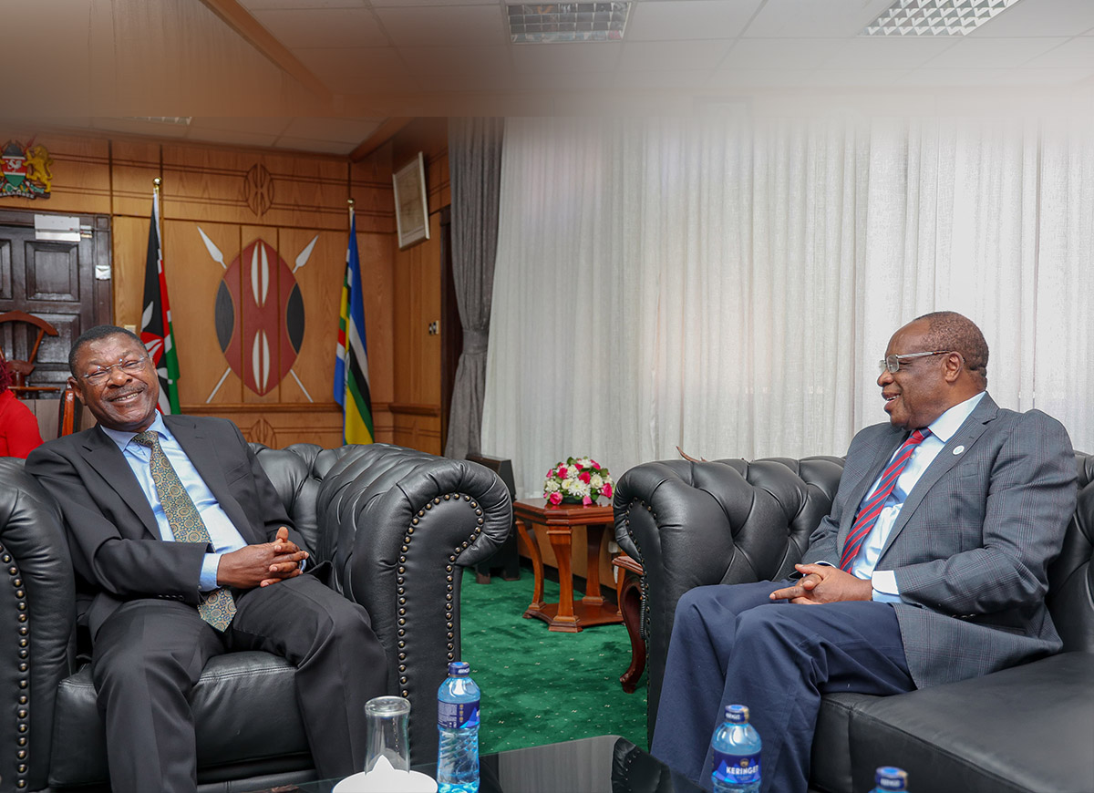 Prof. Ayiro in the meeting with the Speaker